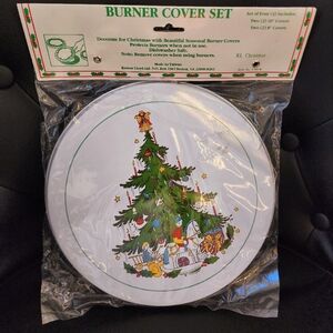 Christmas Burner Cover Set - Festive Tree Design
